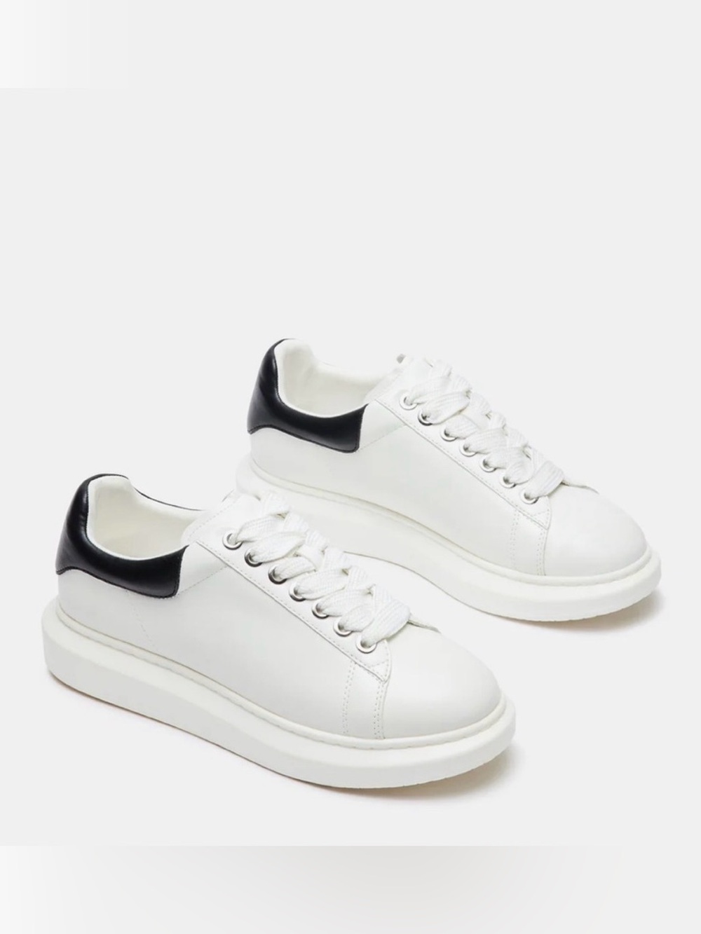 Steve Madden White Leather Sneakers